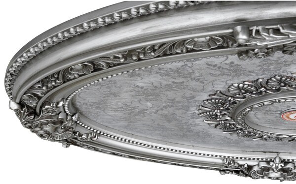 Ceiling medallions oval silver adds architecture easy affordable plastic